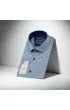 Slim Fit Kısa Kol Desenli Erkek Gömlek 3GMK321467002