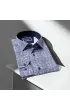 Slim Fit Uzun Kol Desenli Erkek Gömlek 3GMK311679001
