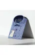 Slim Fit Kısa Kol Desenli Sıcak Baskı Erkek Gömlek 3GMK311716003