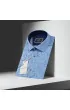 Slim Fit Kısa Kol Desenli Sıcak Baskı Erkek Gömlek 3GMK311719002