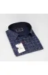 Büyük Beden Slim Fit Kısa Kol Desenli Erkek Gömlek 4GMK311743002