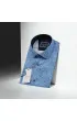 Slim Fit Kısa Kol Dijital Baskılı Desenli Erkek Gömlek 3GMK312149003